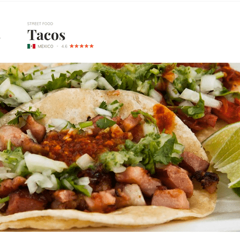 Los tacos son la única receta latina dentro del top   