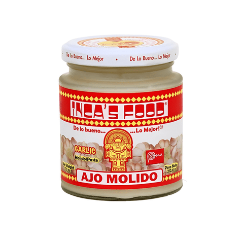 El ajo molido, indispensable en las recetas para darle un sabor delicioso.   