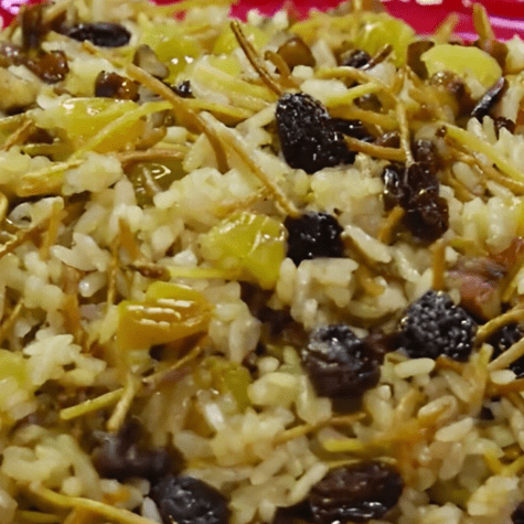 Arroz árabe, guarnición infaltable en la cena navideña.   