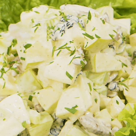  Ensalada waldorf, una opción deliciosa y fresca para disfrutar.    