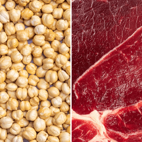 Usa la olla a presión para ablandar los garbanzos y la carne en poco tiempo.   