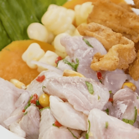 Ceviche de pescado bonito.   