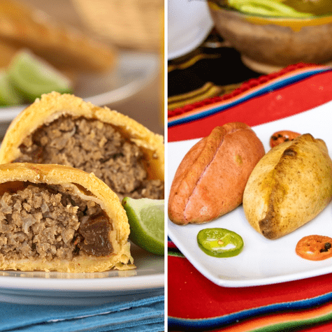 Empanada peruana y empanada salteña. Empanada peruana y empanada salteña.