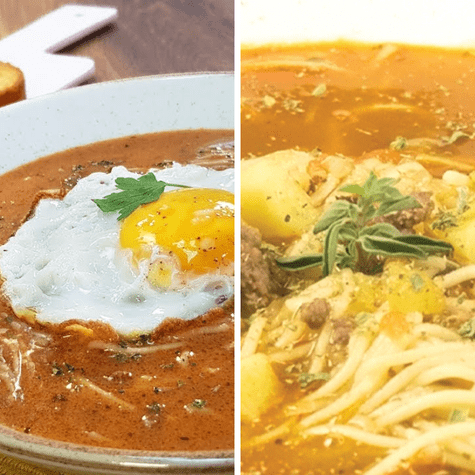 Sopa criolla vs. sopa a la minuta.   