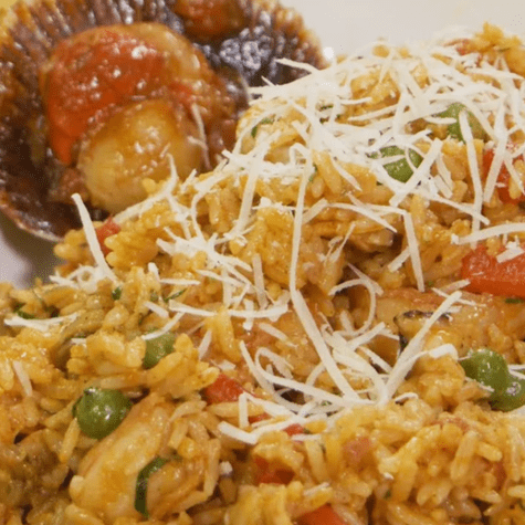 Arroz con mariscos. Arroz con mariscos.