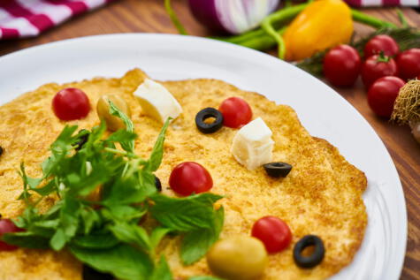 Disfruta de una clásica tortilla saludable. Disfruta de una clásica tortilla saludable.