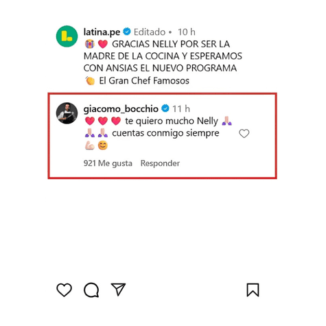 Giacomo Bocchio responde a Nelly Rossinelli.   