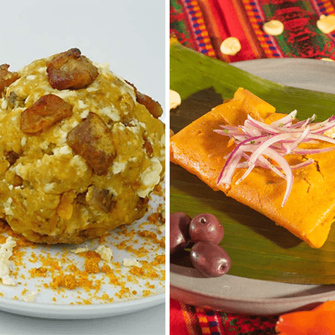 Al versus se incorporaron el bolón de verde ecuatoriano y el tamal peruano. Al versus se incorporaron el bolón de verde ecuatoriano y el tamal peruano.
