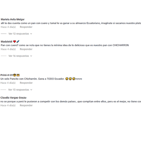 Comentarios de los usuarios peruanos. Comentarios de los usuarios peruanos.