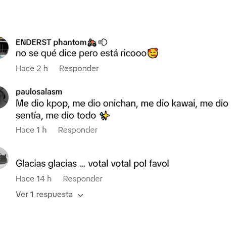 Comentarios de los usuarios peruanos.   