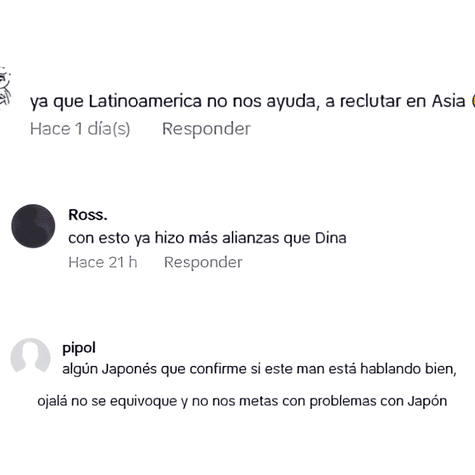 Comentarios de los usuarios.   