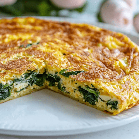 Tortilla de acelga saludable.   