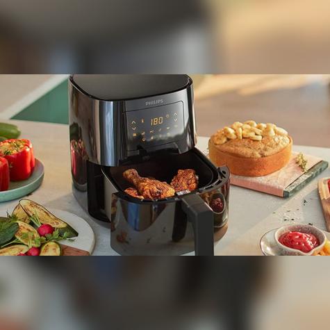 La freidora de aire permite cocinar sin aceite. La freidora de aire permite cocinar sin aceite.