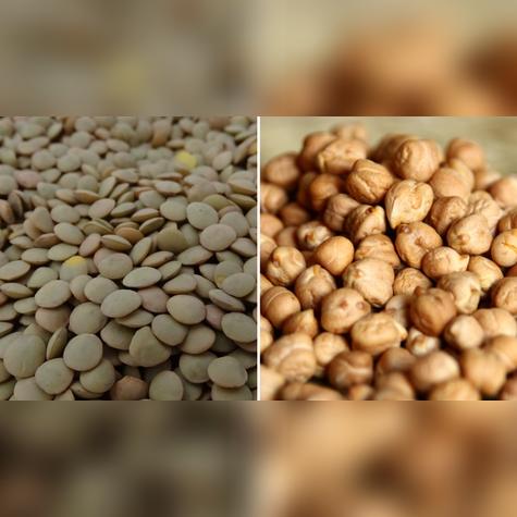Lentejas y garbanzos. Lentejas y garbanzos.