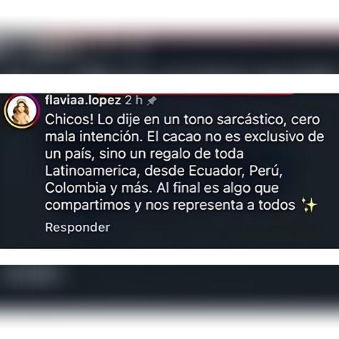 Descargo de Flavia López.   