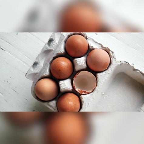 Guarda los huevos con grietas en los cajones internos del refrigerador. Guarda los huevos con grietas en los cajones internos del refrigerador.