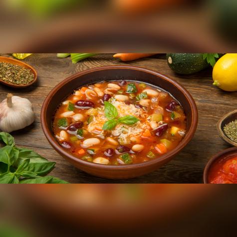 Minestrone es un plato para la longevidad. Minestrone es un plato para la longevidad.