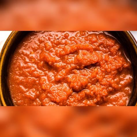 Salsa de tomate casera. Salsa de tomate casera.