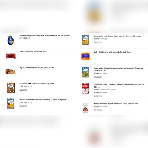 Algunos productos que incluye la canasta. Algunos productos que incluye la canasta.