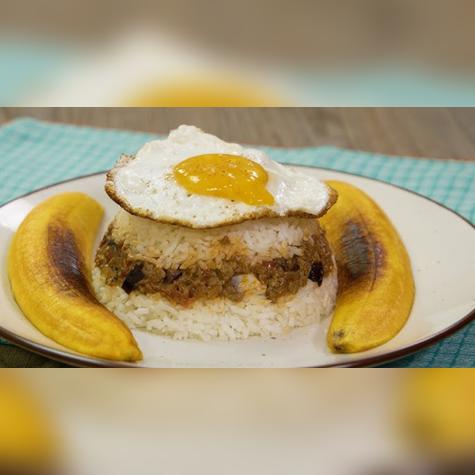 Arroz tapado a lo pobre.   