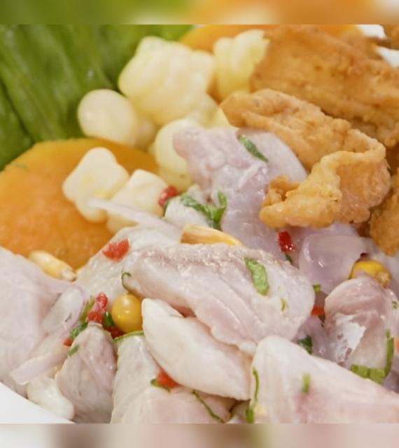 Ceviche de pescado bonito.   