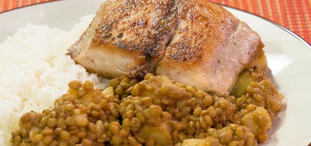 Lentejas con pescado buenazo