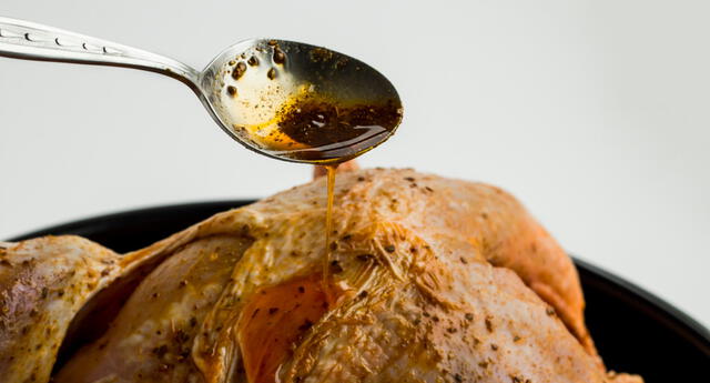 bañando el pavo buenazo