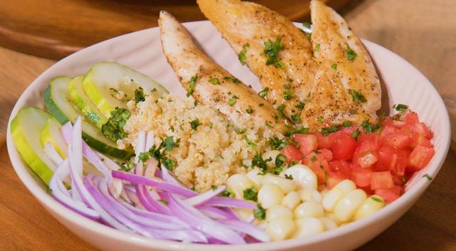 Bowl de quinua con pollo   