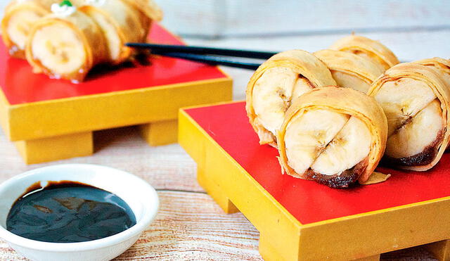 Sushi de plátano