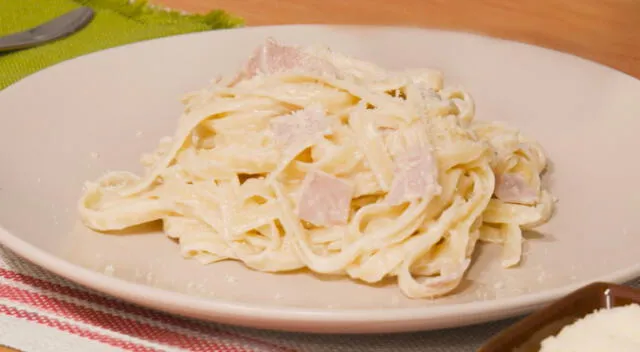 Fideos a lo alfredo