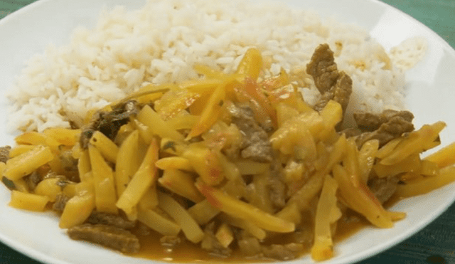 Olluquito con carne Olluquito con carne