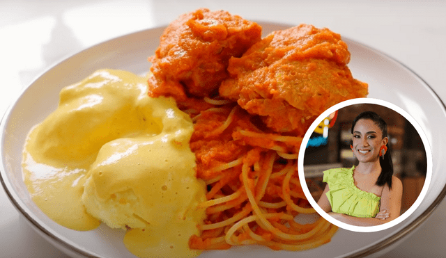 Receta de tallarines rojos con salsa a la huancaína Receta de tallarines rojos con salsa a la huancaína