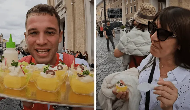 Youtuber español conquista las calles del Vaticano con la causa limeña. Foto: Buenazo / Youtube Youtuber español conquista las calles del Vaticano con la causa limeña. Foto: Buenazo / Youtube