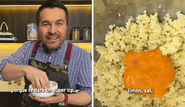 Prepara una masa de causa limeña con el tip del chef Giacomo Bocchio. Foto: Buenazo / Youtube Prepara una masa de causa limeña con el tip del chef Giacomo Bocchio. Foto: Buenazo / Youtube