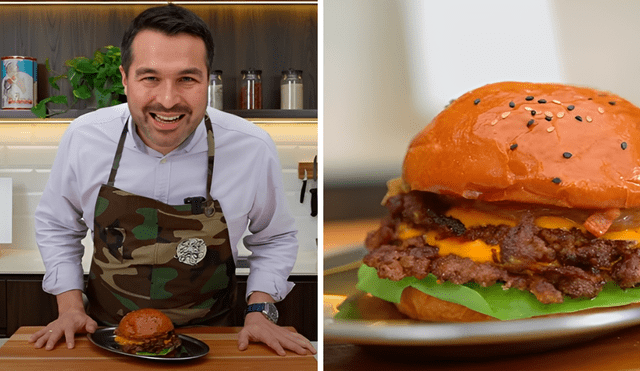Hamburguesa smash al estilo de Giacomo Bocchio
