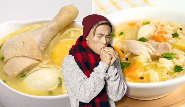 Caldo de pollo versus caldo de gallina Caldo de pollo versus caldo de gallina