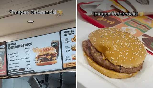 Peruano compra hamburguesa en conocido local de comida rápida y se decepciona al ver el producto. Peruano compra hamburguesa en conocido local de comida rápida y se decepciona al ver el producto.