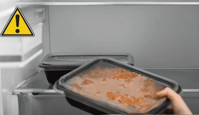 El peligro de guardar un táper caliente en el refrigerador.