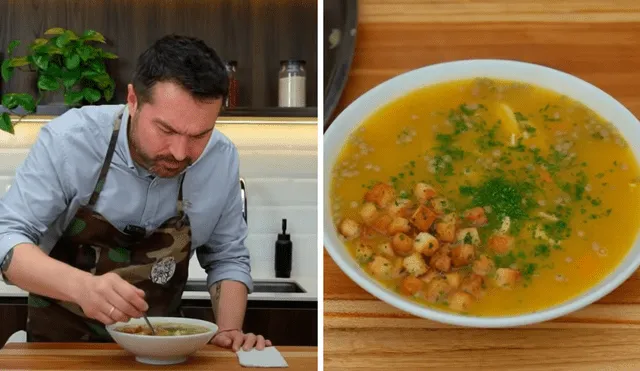 Sopa de pollo con verduras de Giacomo Bocchio. Sopa de pollo con verduras de Giacomo Bocchio.