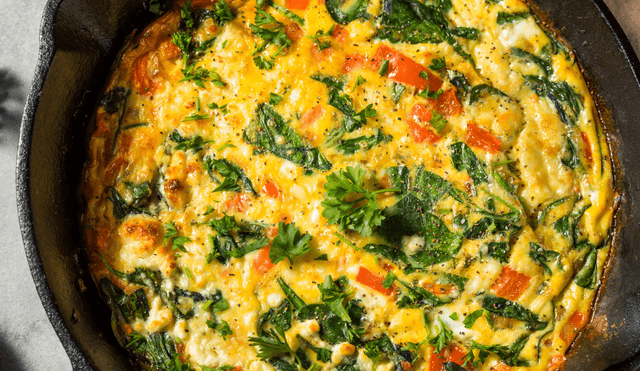 Tortilla de espinaca sin harina.