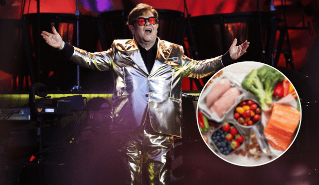 Lejos de los azúcares, Elton reconoce la importancia de una buena alimentación. Fuente: ComposiciónLR.