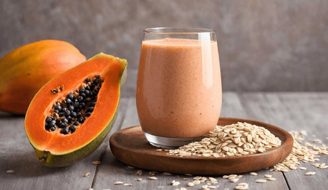Las propiedades curativas del jugo de papaya con avena.