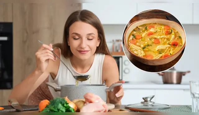 Quítate el antojo y prepara un delicioso caldo de pollo. Fuente: ComposiciónLR.