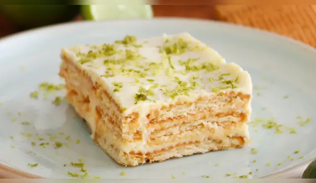 Receta de pie de limón con galletas.