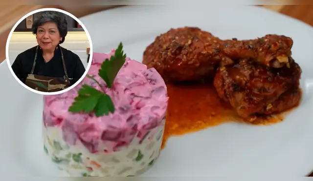 Pollo al horno con ensalada rusa de Pati Chong.