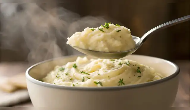 Cómo hacer puré de papa cremoso sin leche ni mantequilla