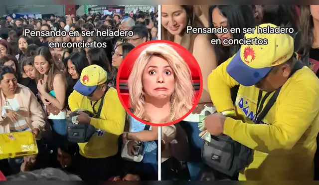 Heladero peruano arrasa en ventas en concierto de Shakira.