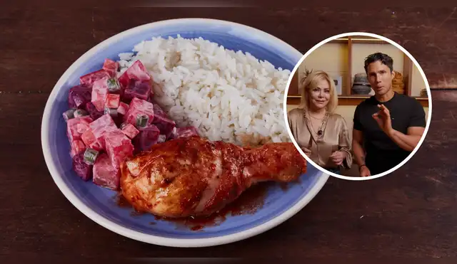 Gisela Valcárcel y Rodrigo Fernandini se unen en cocina para preparar un pollo al horno casero.