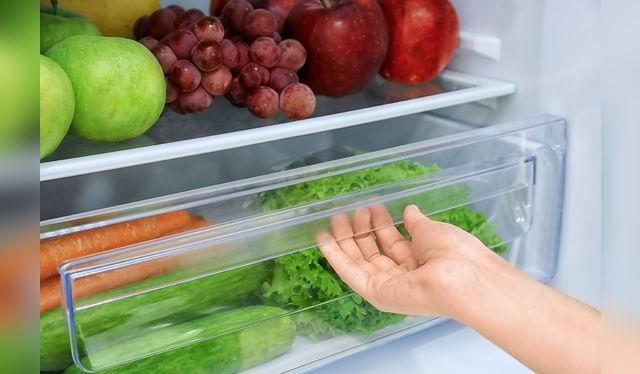 Los cajones protegen las verduras y las mantienen frescas.   