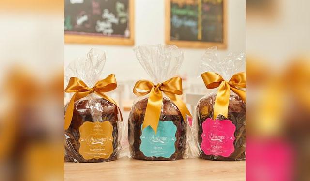 Las tres variedades de panetón que elabora Airampo. Las tres variedades de panetón que elabora Airampo.